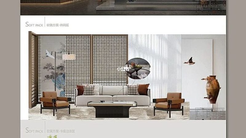 图案窗帘：极简风格窗帘的图案应尽量简洁，以下几种图案较为适合：